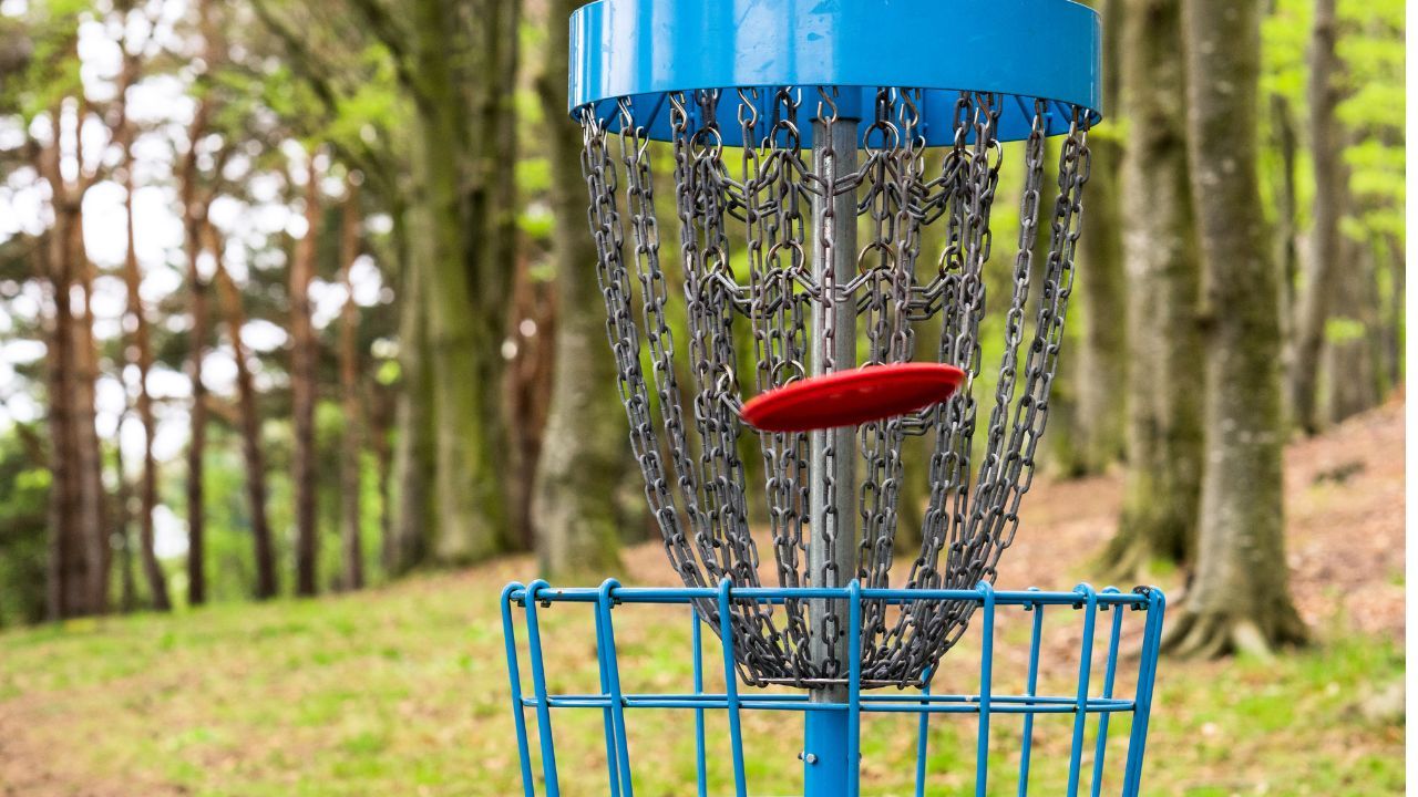 Disc golf cage and disc golf