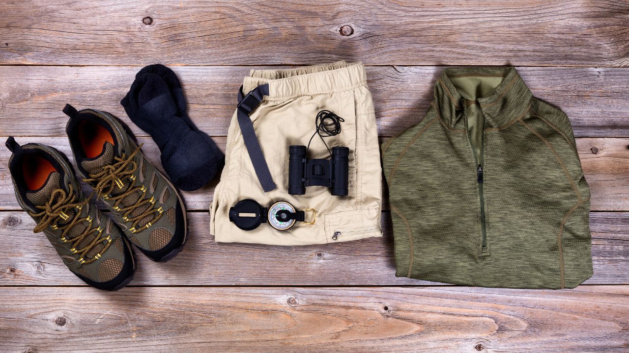 hiking gear and clothing