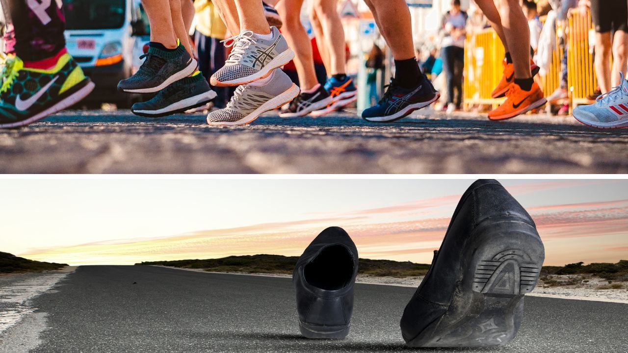 Running shoes vs walking shoe design