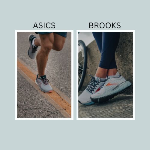 A comparison of Brooks running shoes with other brands like Asics